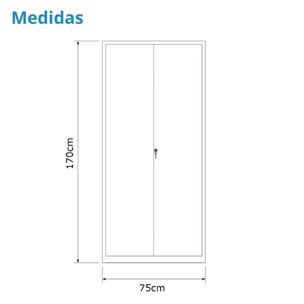 Medida armário de aço com 04 prateleiras 75cm - ADP 22B