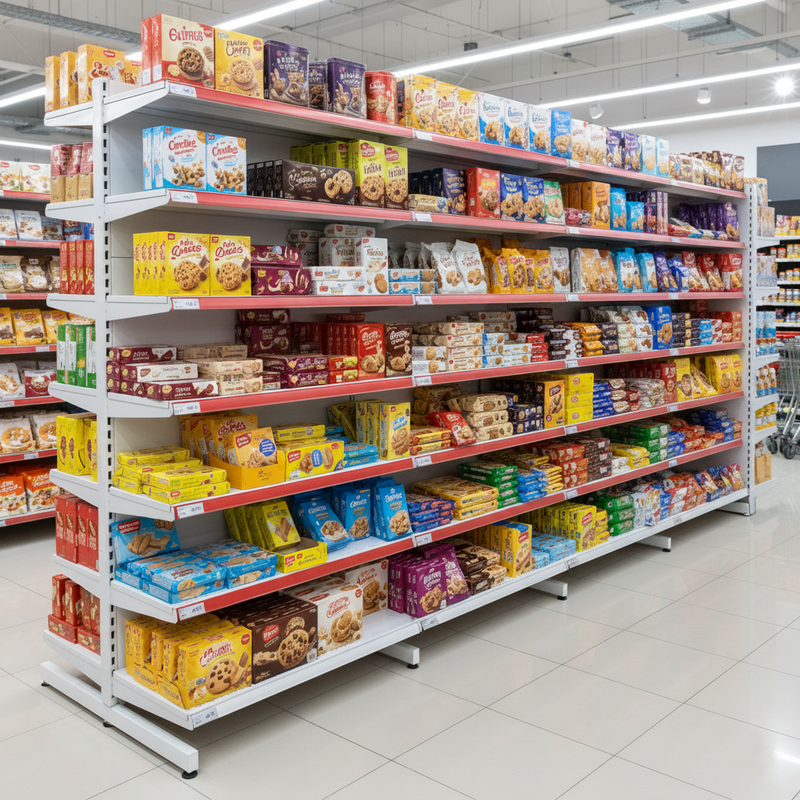 KIT GÔNDOLA CENTRO - 2 METROS COM 7 PRAT. BRANCA - CENÁRIO