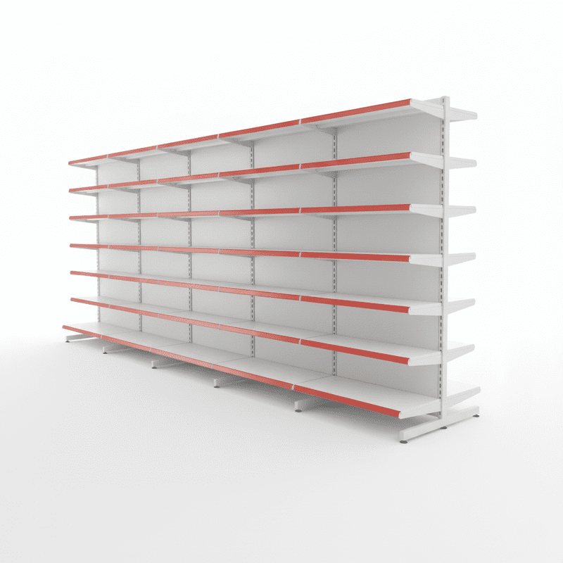 KIT GÔNDOLA CENTRO - 2 METROS COM 7 PRAT. BRANCA