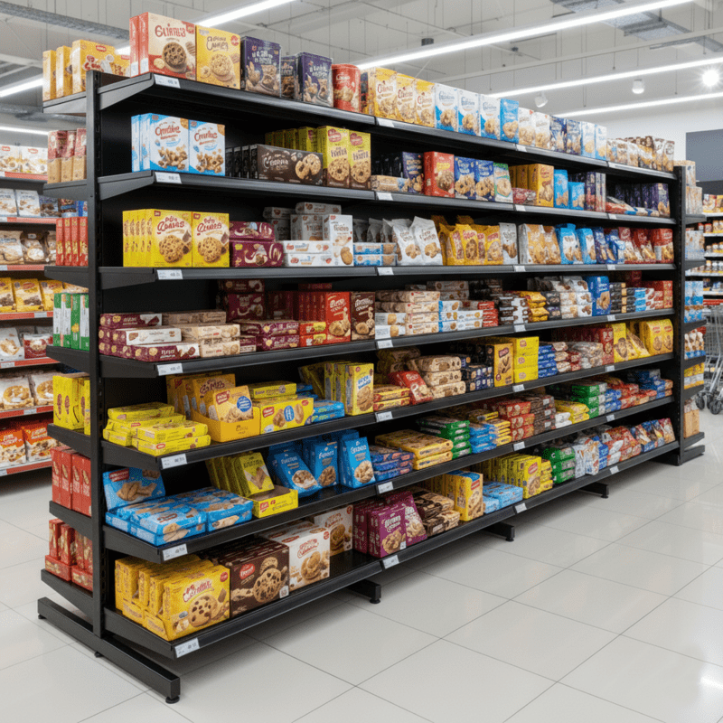 KIT GÔNDOLA CENTRO - 2 METROS COM 7 PRAT. PRETA - CENÁRIO